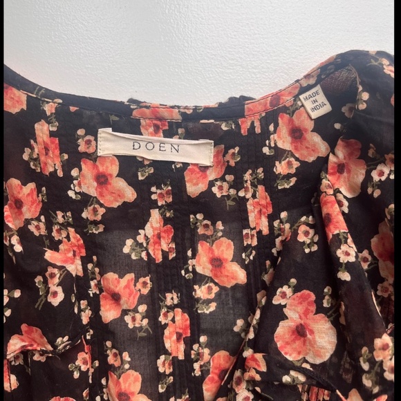 Doen Poet Dress in Black Poppy Print - Medium - Picture 8 of 10